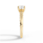 Annette Cushion Cut Lab Grown Diamond 18Kt Yellow Gold Engagement Ring - View 3