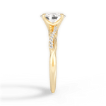 Charlotte Oval Cut Lab Grown Diamond 18Kt Yellow Gold Engagement Ring - View 3