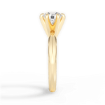 Gina Round Cut Lab Grown Diamond 18Kt Yellow Gold Engagement Ring - View 2