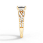 Jessica Emerald Cut Lab Grown Diamond 18Kt Yellow Gold Engagement Ring - View 3