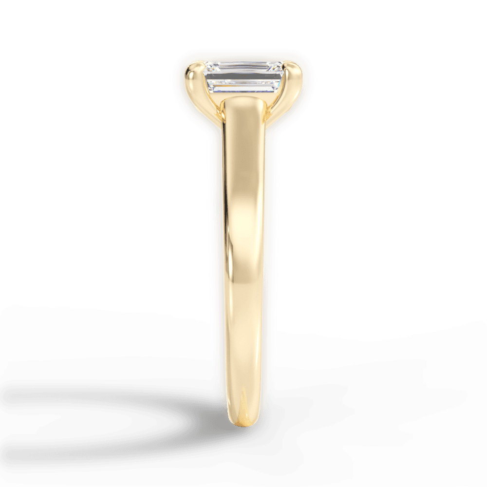 Ariana Emerald Cut Lab Grown Diamond 18Kt Yellow Gold Engagement Ring - View 4