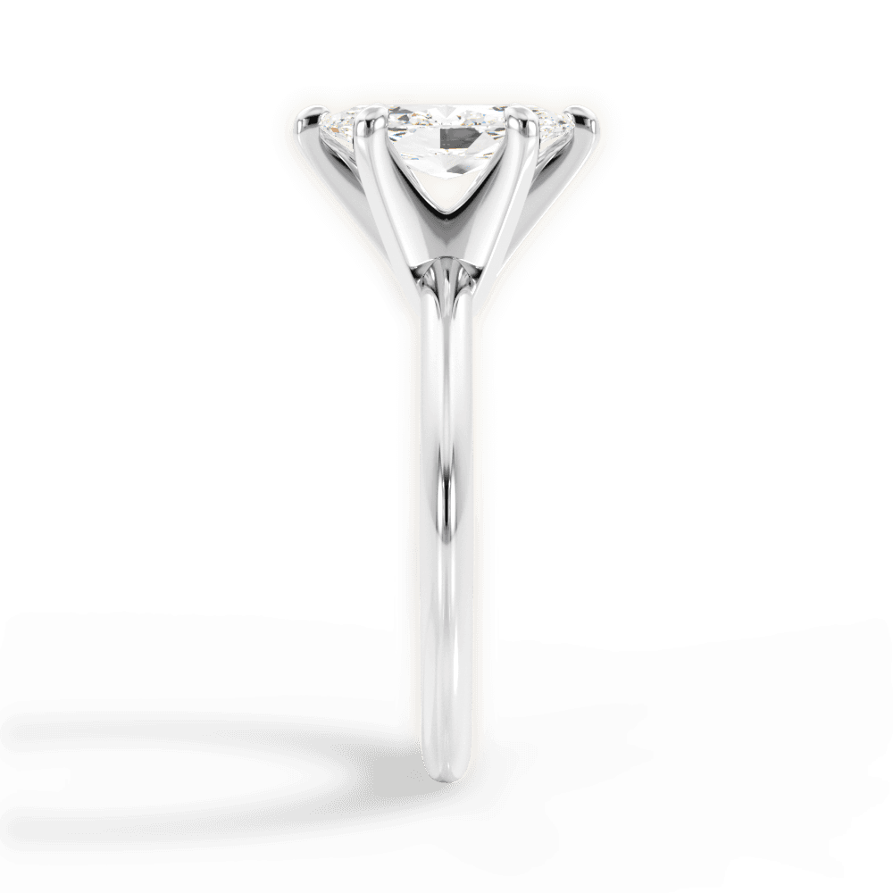 Alicia Marquise Cut Lab Grown Diamond 18Kt White Gold Engagement Ring - View 2
