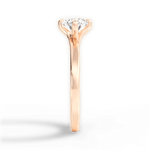 Ashley Oval Cut Lab Grown Diamond 18Kt Rose Gold Engagement Ring - View 2