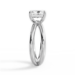 Ada Radiant Cut Lab Grown Diamond Platinum Engagement Ring - View 2