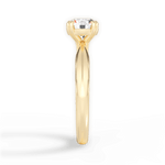 Claudia Round Cut Lab Grown Diamond 18Kt Yellow Gold Engagement Ring - View 2