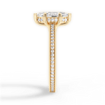 Janet Marquise Cut Lab Grown Diamond 18Kt Yellow Gold Engagement Ring - View 2