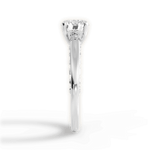 Annette Round Cut Lab Grown Diamond 18Kt White Gold Engagement Ring - View 2