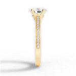 Donna Oval Cut Lab Grown Diamond 18Kt Yellow Gold Engagement Ring - View 4