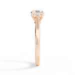 Angie Asscher Cut Lab Grown Diamond 18Kt Rose Gold Engagement Ring - View 2