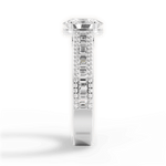 Lynn Oval Cut Lab Grown Diamond Platinum Engagement Ring - View 4