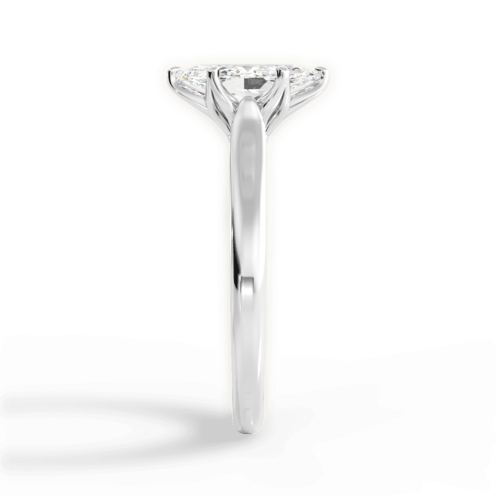Carrie Marquise Cut Lab Grown Diamond Platinum Engagement Ring - View 4