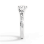 Elise Heart Cut Lab Grown Diamond 18Kt White Gold Engagement Ring - View 3