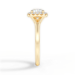 Geneva Cushion Cut Lab Grown Diamond 18Kt Yellow Gold Engagement Ring - View 3
