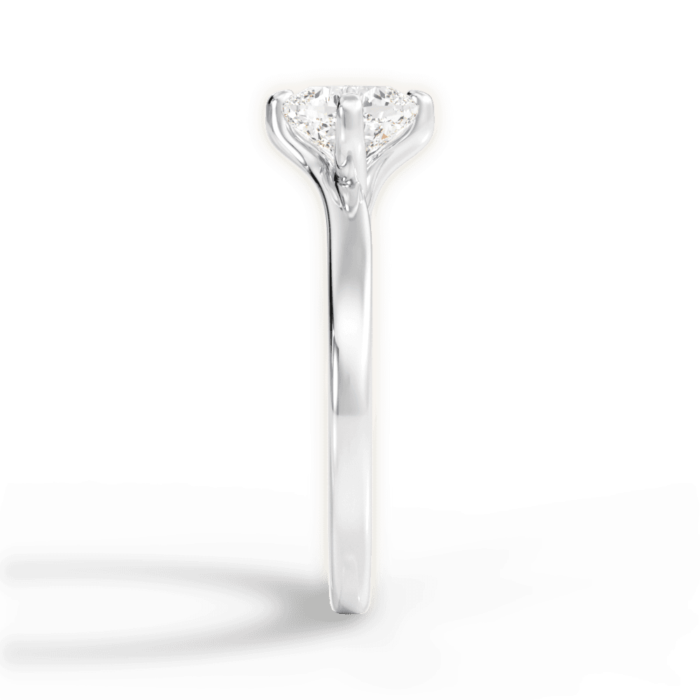 Ashley Cushion Cut Lab Grown Diamond Platinum Engagement Ring - View 4