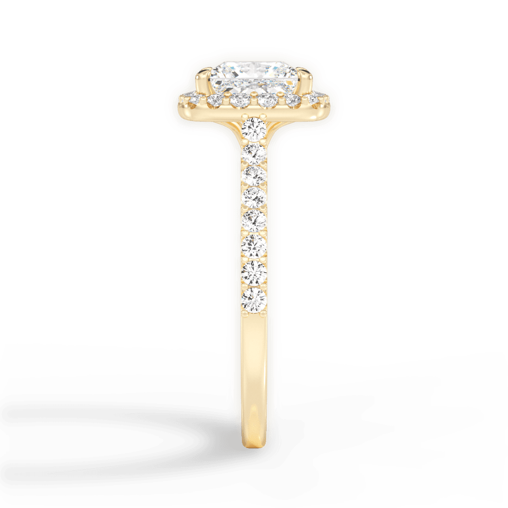 Ingrid Princess Cut Lab Grown Diamond 18Kt Yellow Gold Engagement Ring - View 3