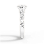 Emma Oval Cut Lab Grown Diamond 18Kt White Gold Engagement Ring - View 3