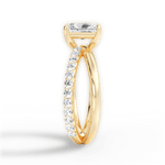 Jennifer Radiant Cut Lab Grown Diamond 18Kt Yellow Gold Engagement Ring - View 3