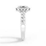 Lacey Radiant Cut Lab Grown Diamond Platinum Engagement Ring - View 2