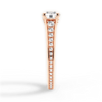 Leslie Round Cut Lab Grown Diamond 18Kt Rose Gold Engagement Ring - View 3