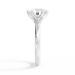 Angelica Round Cut Lab Grown Diamond 14Kt White Gold Engagement Ring - View 2
