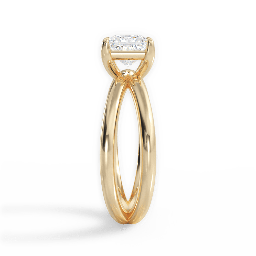 Ada Princess Cut Lab Grown Diamond 18Kt Yellow Gold Engagement Ring - View 2