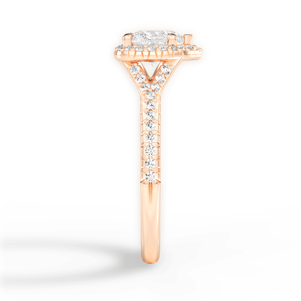 Judy Heart Cut Lab Grown Diamond 18Kt Rose Gold Engagement Ring - View 2