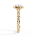 Irene Round Cut Lab Grown Diamond 18Kt Yellow Gold Engagement Ring - View 3