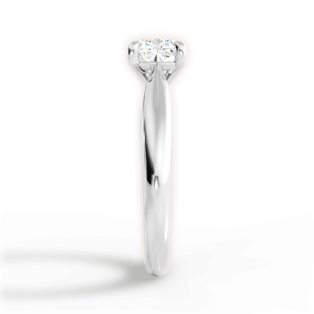 Amy Cushion Cut Lab Grown Diamond 18Kt White Gold Engagement Ring - View 4