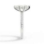 Helen Marquise Cut Lab Grown Diamond 18Kt White Gold Engagement Ring - View 3