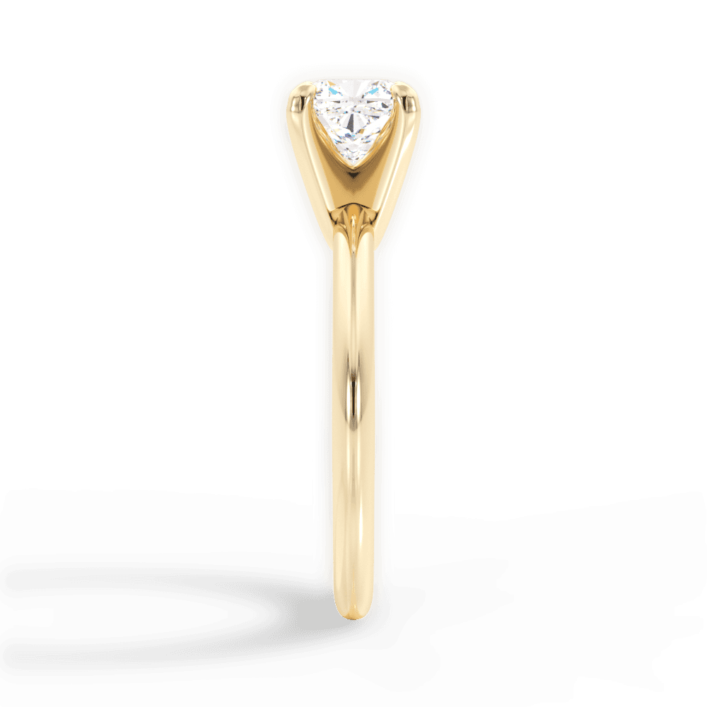 Casey Cushion Cut Lab Grown Diamond 18Kt Yellow Gold Engagement Ring - View 2