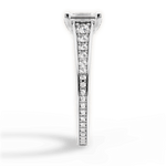 Leslie Emerald Cut Lab Grown Diamond 18Kt White Gold Engagement Ring - View 4
