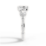 Geraldine Radiant Cut Lab Grown Diamond 14Kt White Gold Engagement Ring - View 4
