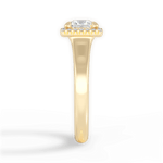 Jasmin Princess Cut Lab Grown Diamond 18Kt Yellow Gold Engagement Ring - View 3