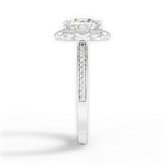 Hayley Round Cut Lab Grown Diamond 18Kt White Gold Engagement Ring - View 4