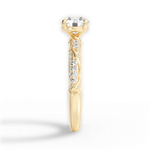 Gloria Round Cut Lab Grown Diamond 18Kt Yellow Gold Engagement Ring - View 4