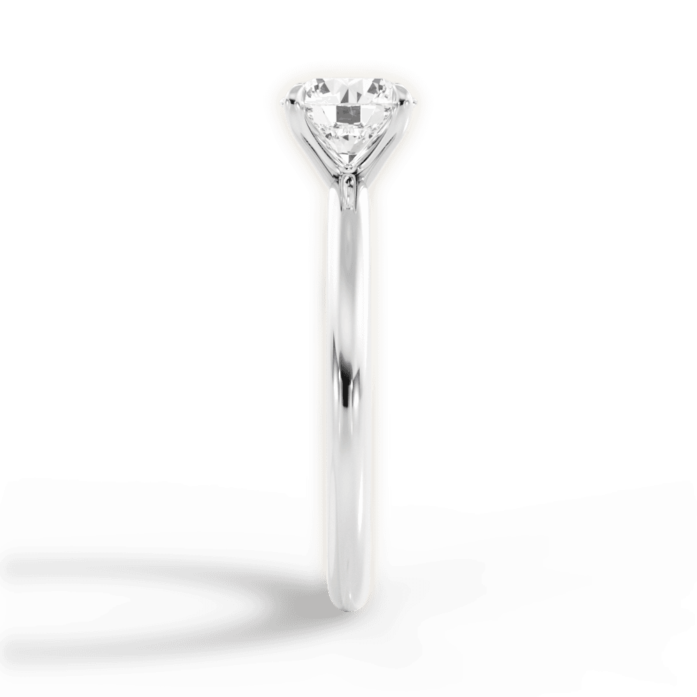 Allison Round Cut Lab Grown Diamond 18Kt White Gold Engagement Ring - View 2