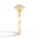 Geneva Asscher Cut Lab Grown Diamond 18Kt Yellow Gold Engagement Ring - View 3