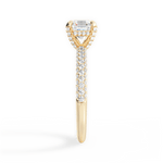 Lisa Asscher Cut Lab Grown Diamond 18Kt Yellow Gold Engagement Ring - View 2