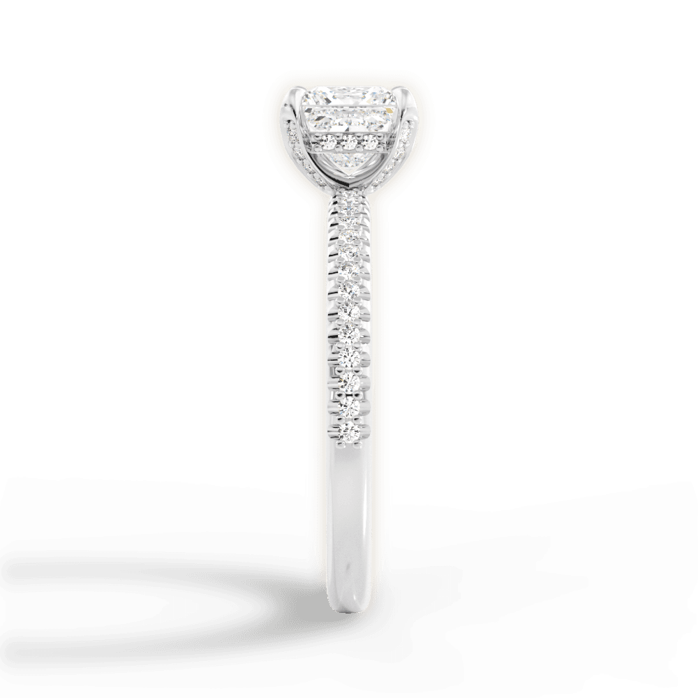 Helen Princess Cut Lab Grown Diamond Platinum Engagement Ring - View 3