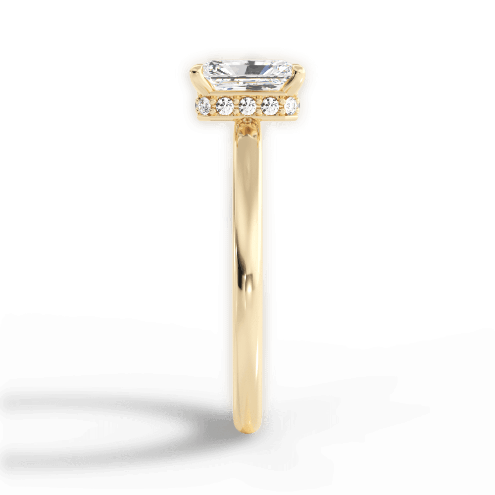 Brianna Radiant Cut Lab Grown Diamond 18Kt Yellow Gold Engagement Ring - View 3