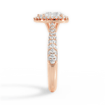 Lucy Pear Cut Lab Grown Diamond 18Kt Rose Gold Engagement Ring - View 2