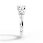 Geraldine Princess Cut Lab Grown Diamond Platinum Engagement Ring - View 3