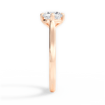 Bernadette Round Cut Lab Grown Diamond 18Kt Rose Gold Engagement Ring - View 2