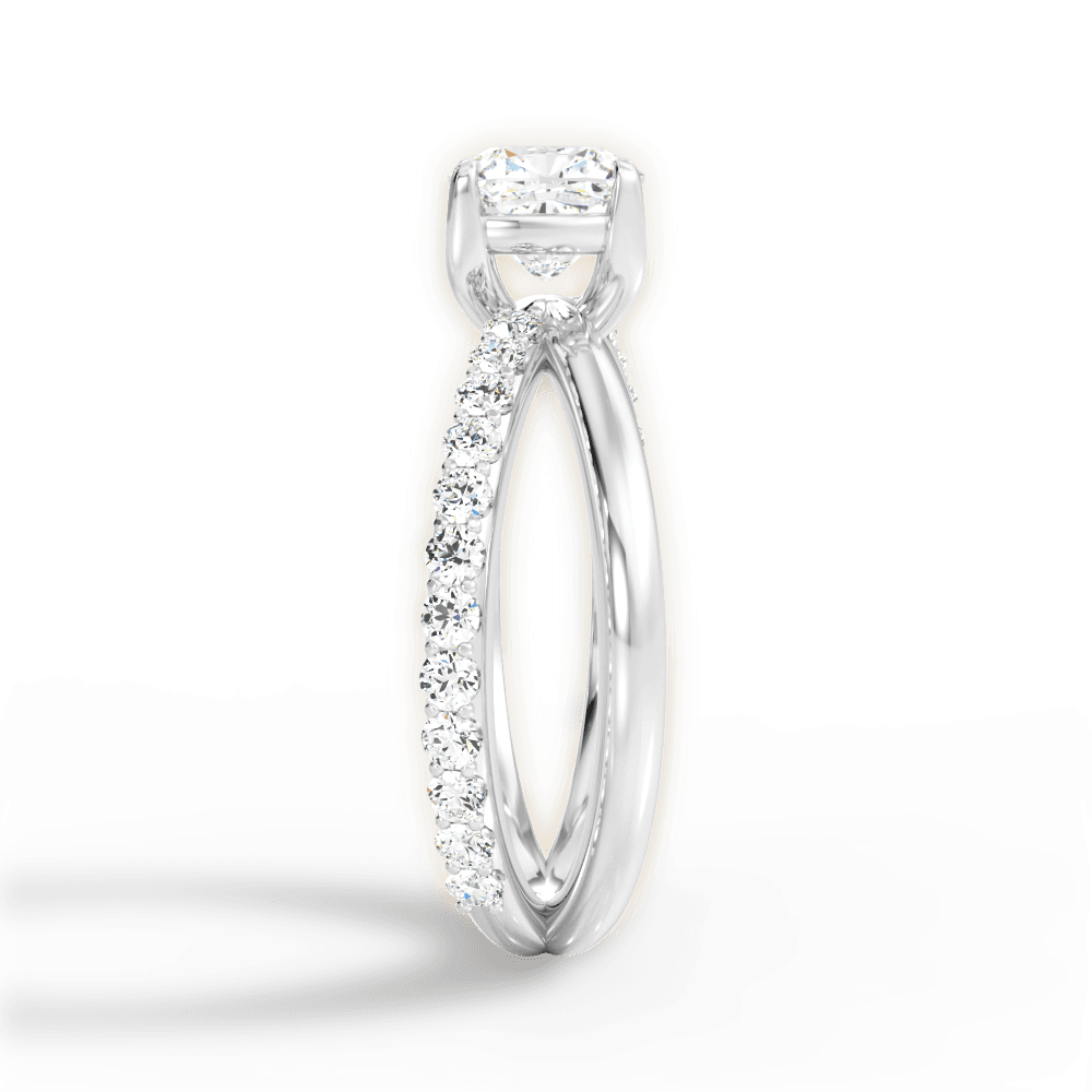 Jennifer Cushion Cut Lab Grown Diamond 14Kt White Gold Engagement Ring - View 4