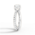 Jennifer Cushion Cut Lab Grown Diamond 18Kt White Gold Engagement Ring - View 4