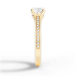 Donna Cushion Cut Lab Grown Diamond 18Kt Yellow Gold Engagement Ring - View 4