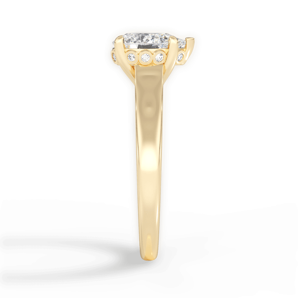 Carol Pear Cut Lab Grown Diamond 18Kt Yellow Gold Engagement Ring - View 3