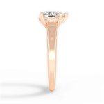 Carol Pear Cut Lab Grown Diamond 18Kt Rose Gold Engagement Ring - View 2