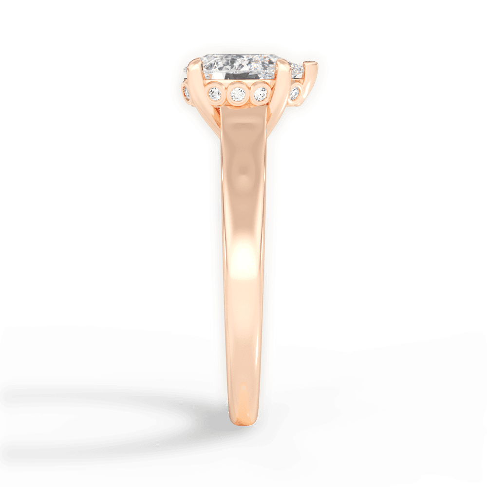 Carol Pear Cut Lab Grown Diamond 18Kt Rose Gold Engagement Ring - View 2
