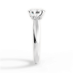 Beverly Oval Cut Lab Grown Diamond 14Kt White Gold Engagement Ring - View 3